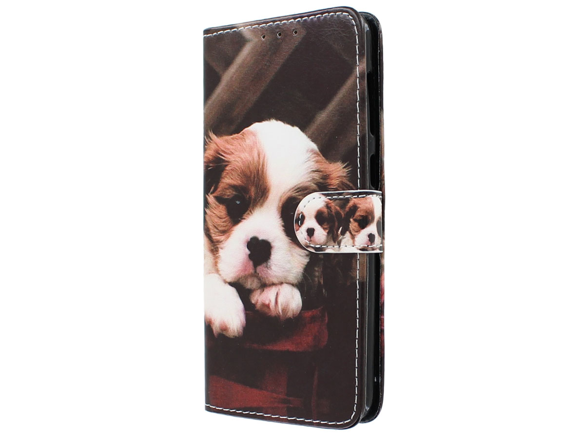 Book Case Mapje Hondje Puppy - Samsung Galaxy A50 hoesje