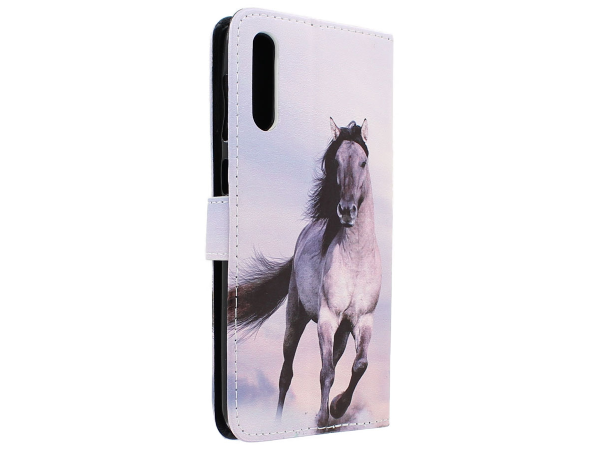 Book Case Mapje Paarden - Samsung Galaxy A50 hoesje