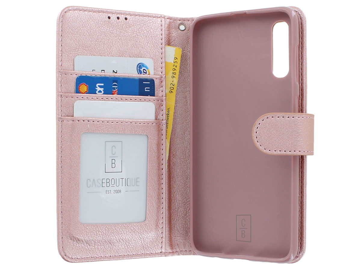Bookcase Mapje Rosé - Samsung Galaxy A50 hoesje