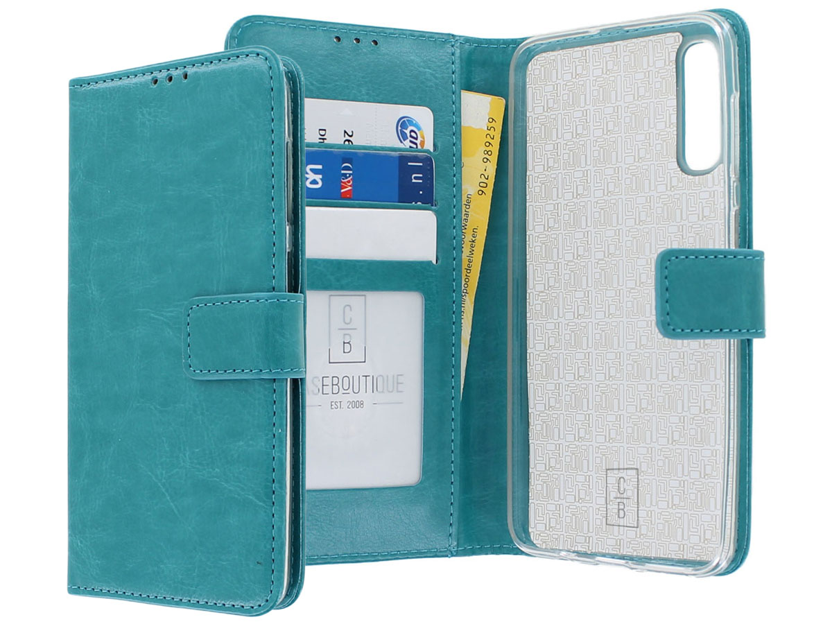 Bookcase Mapje Turquoise - Samsung Galaxy A50 hoesje