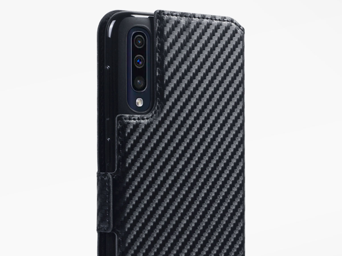 CaseBoutique Slim Wallet Case Carbon - Galaxy A50 hoesje