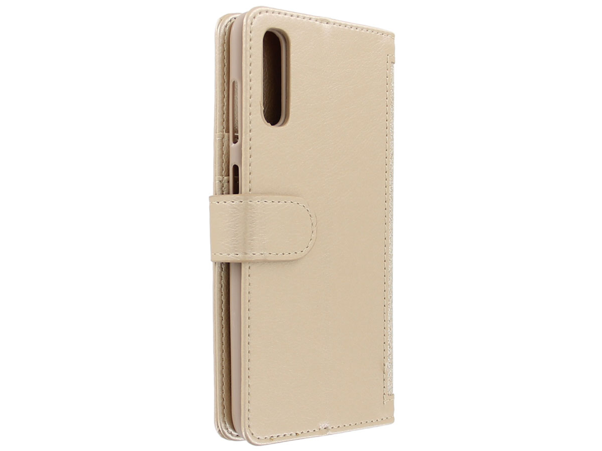 Glitsie Zip Case met Rits Goud - Samsung Galaxy A50 hoesje