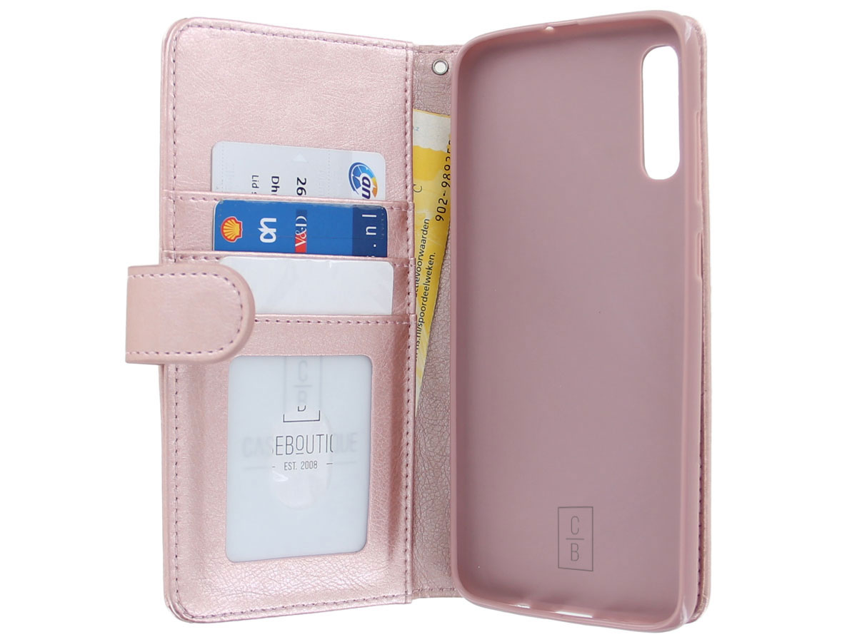 Glitsie Zip Case met Rits Rosé - Samsung Galaxy A50 hoesje