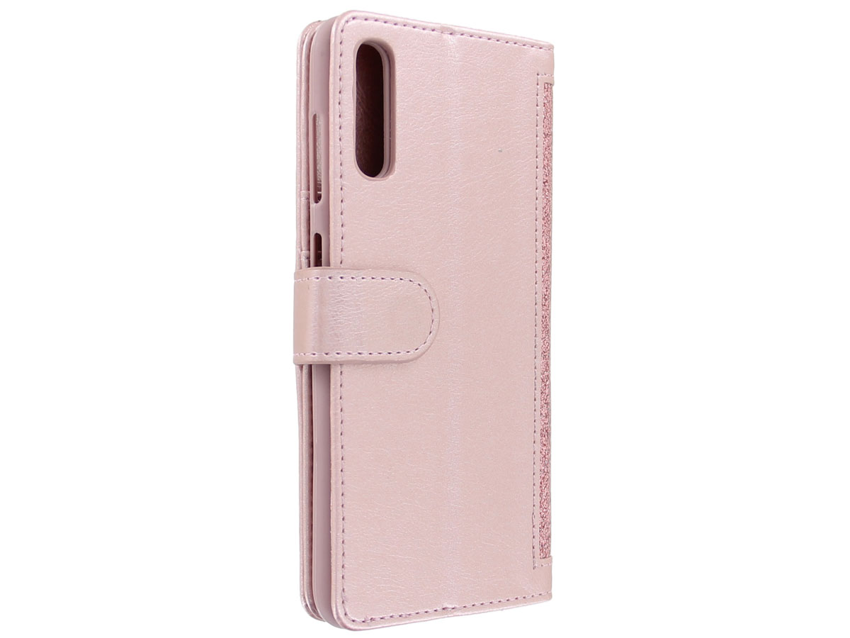 Glitsie Zip Case met Rits Rosé - Samsung Galaxy A50 hoesje