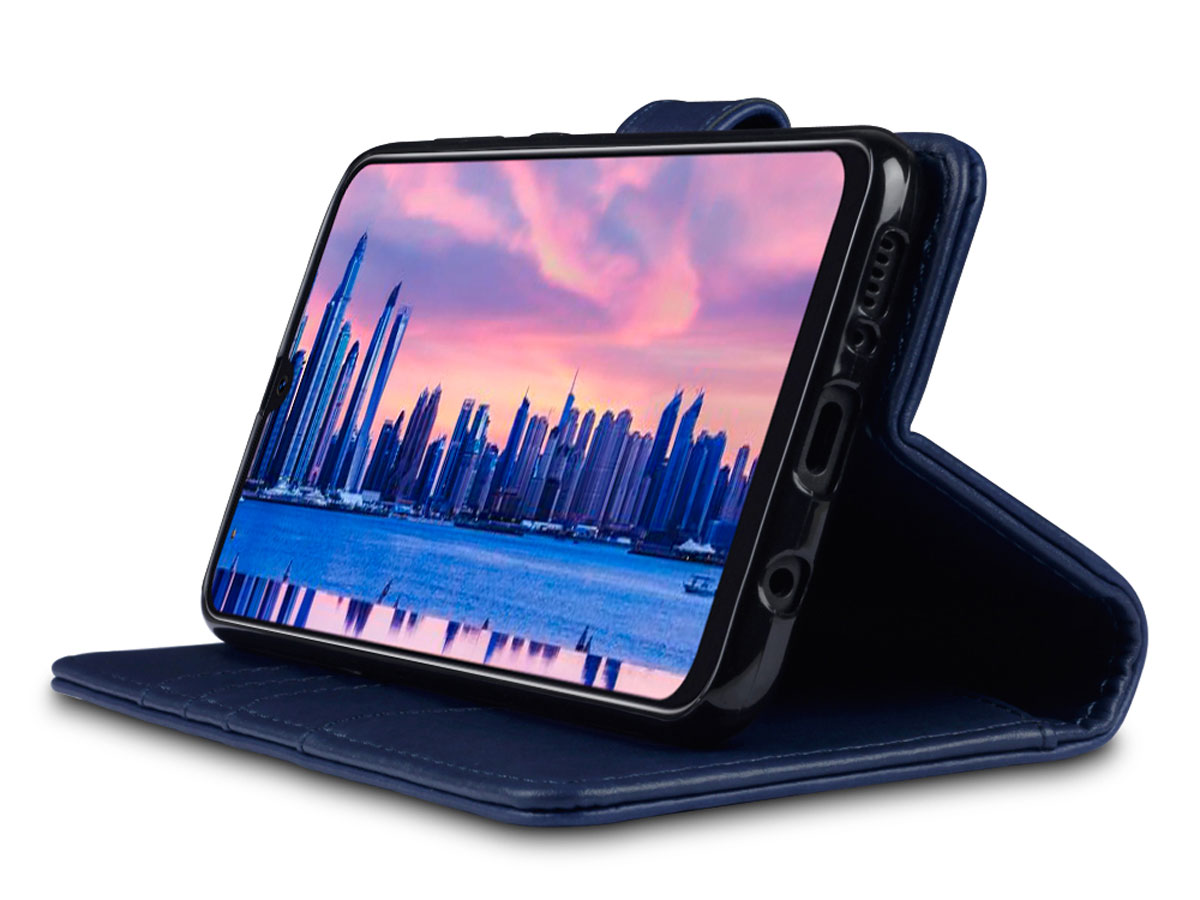 CaseBoutique Wallet Case Donkerblauw Leer - Galaxy A50 hoesje
