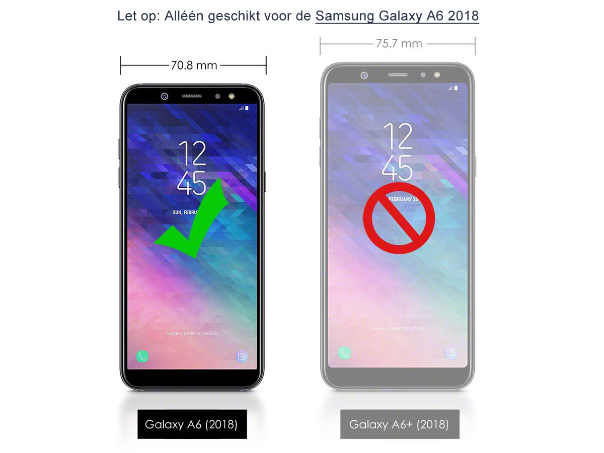 CaseBoutique SlimFit Paars - Galaxy A6 2018 hoesje