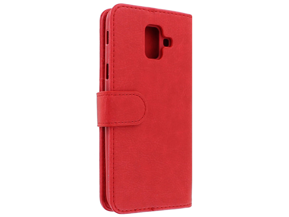 Zipper Wallet Case Rood - Samsung Galaxy A6 hoesje