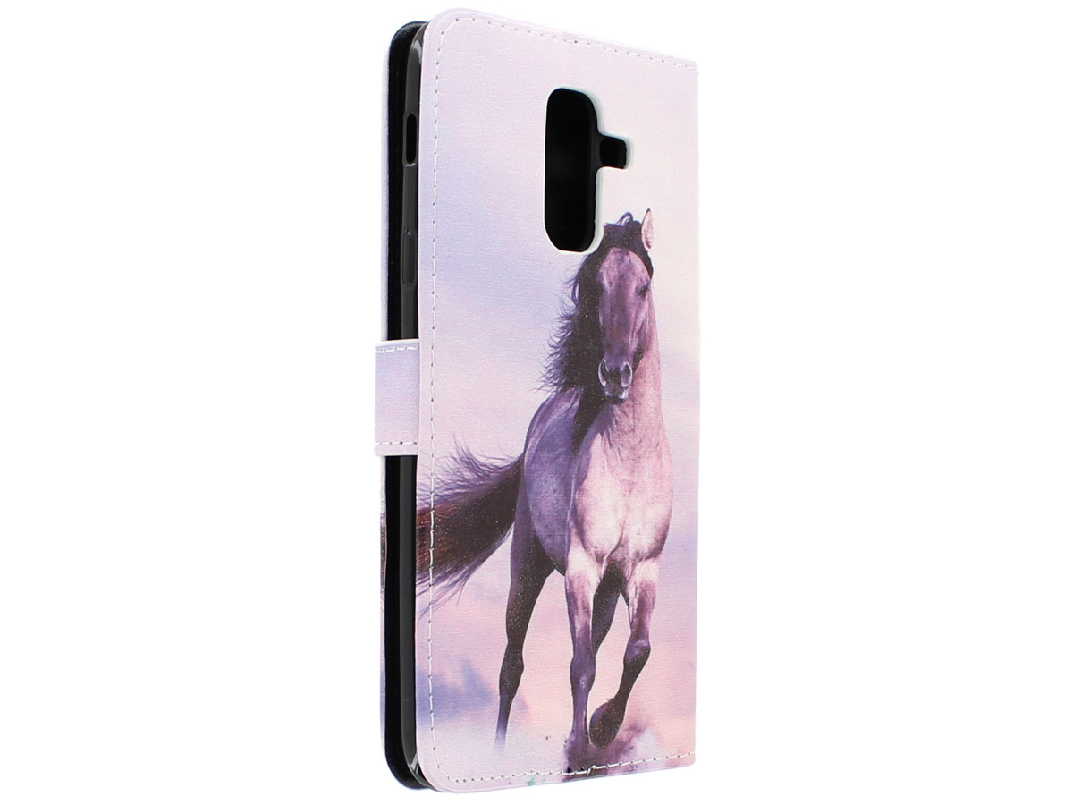 Paarden Bookcase - Samsung Galaxy A6+ 2018 hoesje