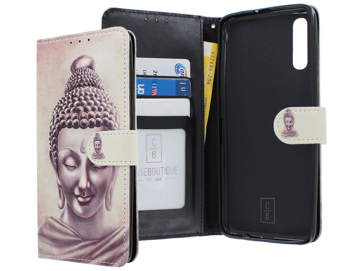 Book Case Mapje Boeddha - Samsung Galaxy A70 hoesje