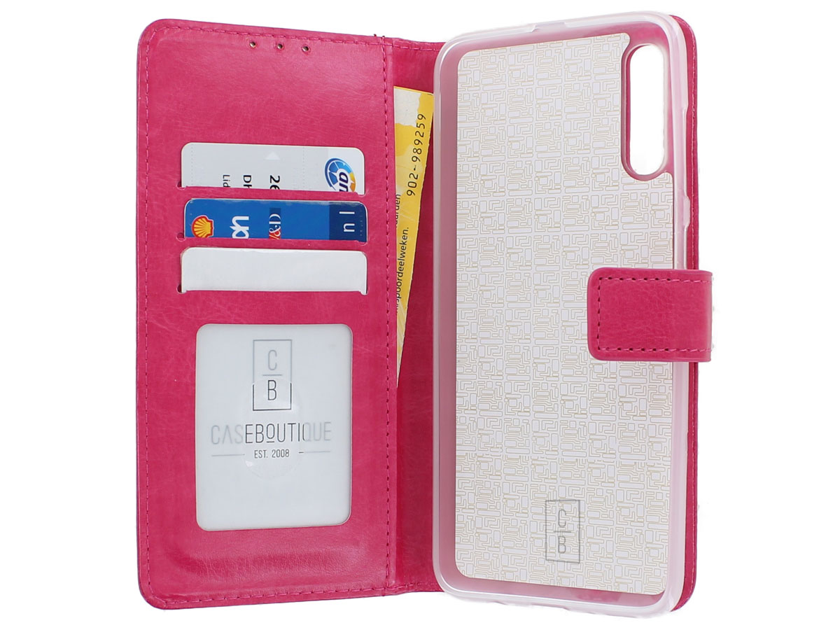 Bookcase Mapje Roze - Samsung Galaxy A70 hoesje