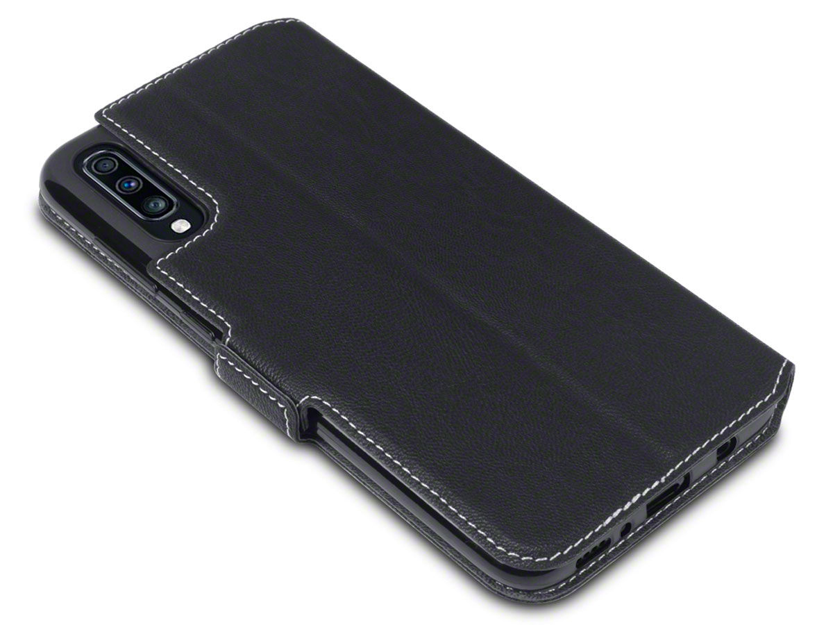 CaseBoutique Slim Wallet Case Zwart - Galaxy A70 hoesje