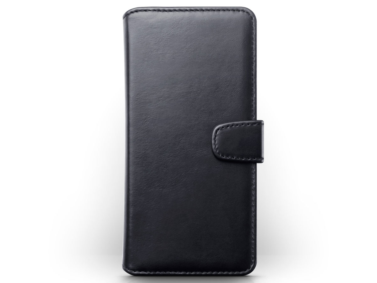 CaseBoutique Wallet Case Zwart Leer - Galaxy A70 hoesje