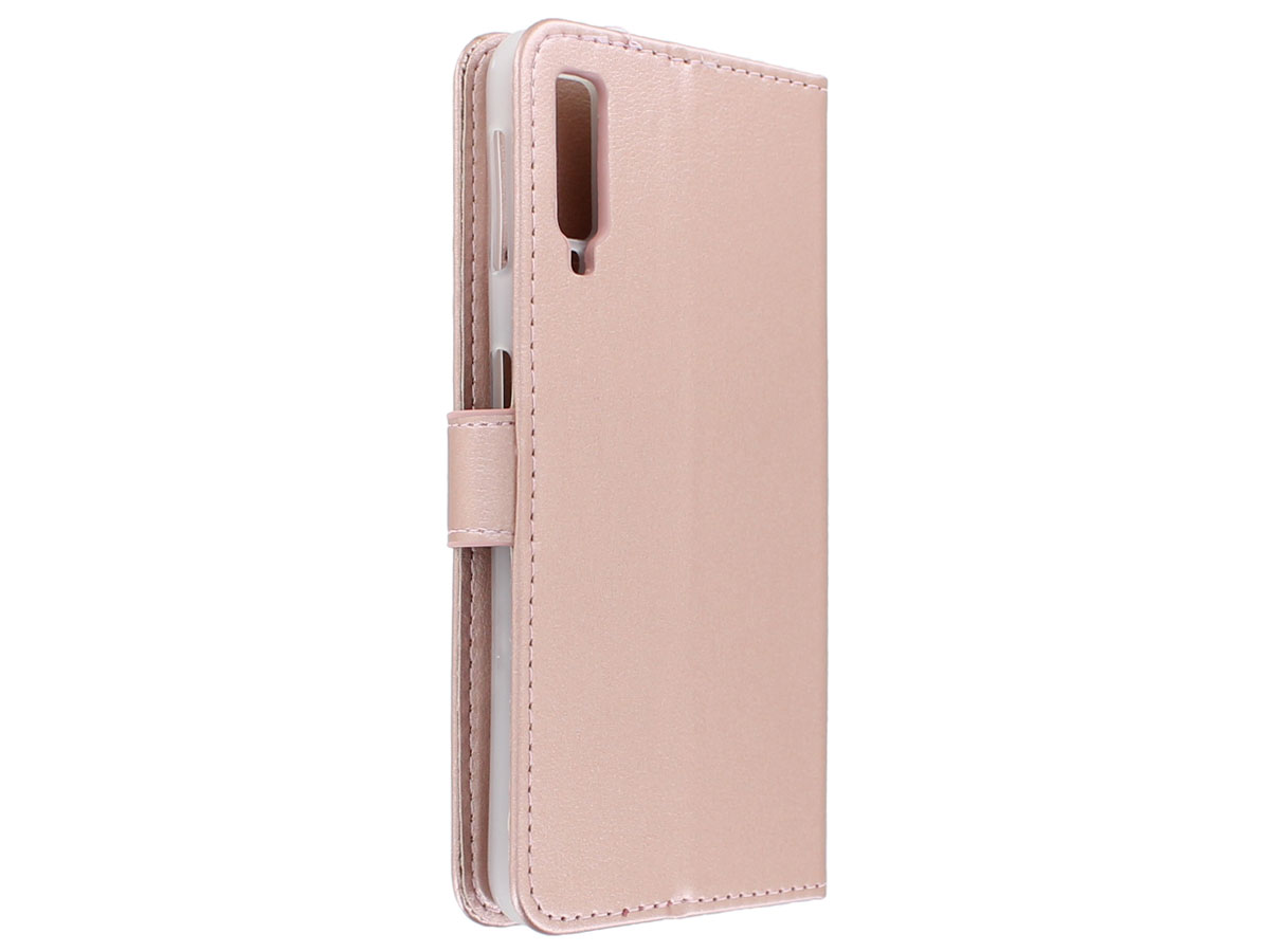 Book Case Mapje Rosé - Samsung Galaxy A7 2018 hoesje