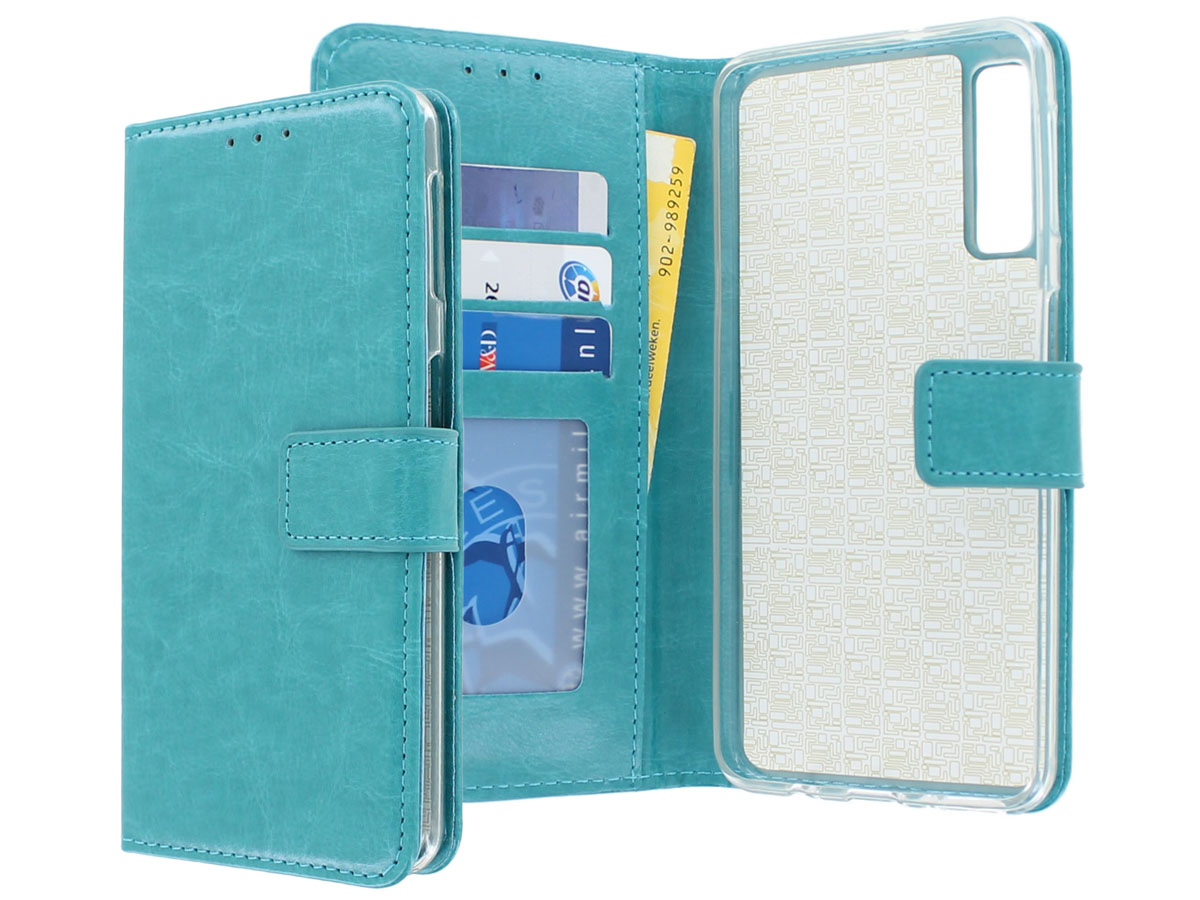 Book Case Turquoise - Samsung Galaxy A7 2018 hoesje