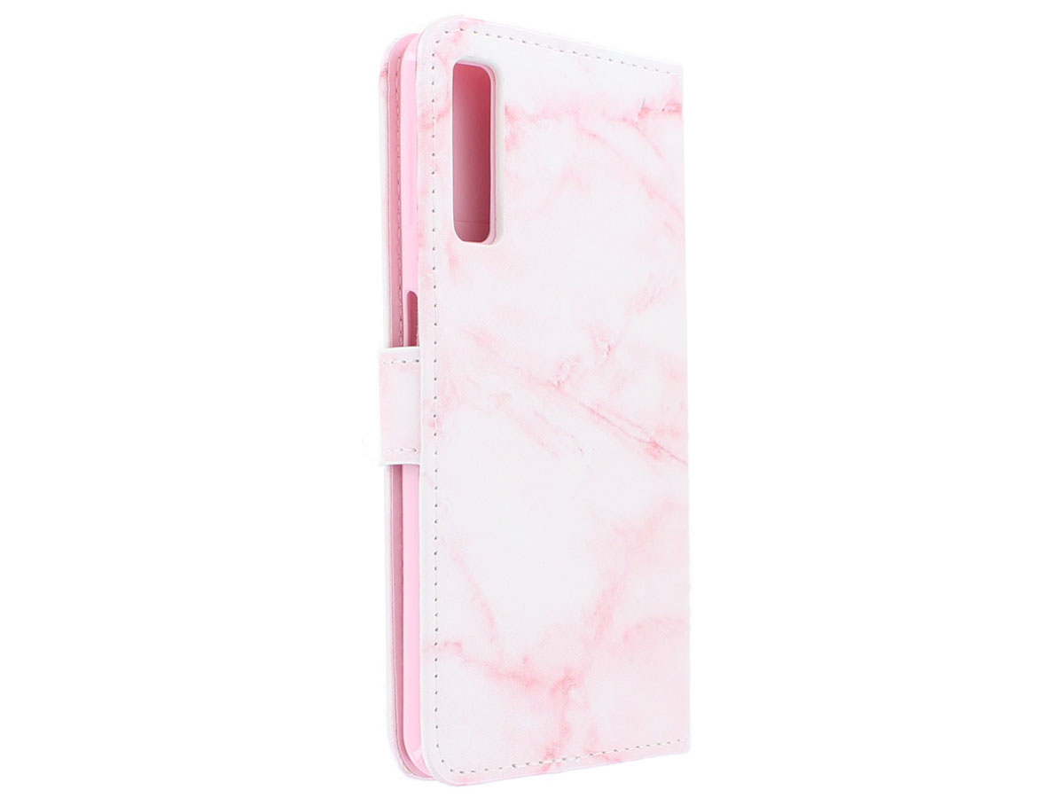 Book Case Pink Marble - Samsung Galaxy A7 2018 hoesje