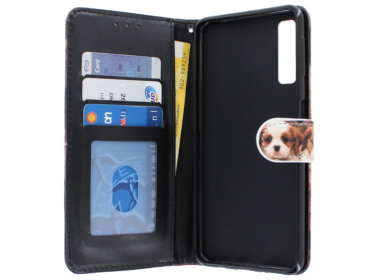 Book Case Puppy Dog - Samsung Galaxy A7 2018 hoesje