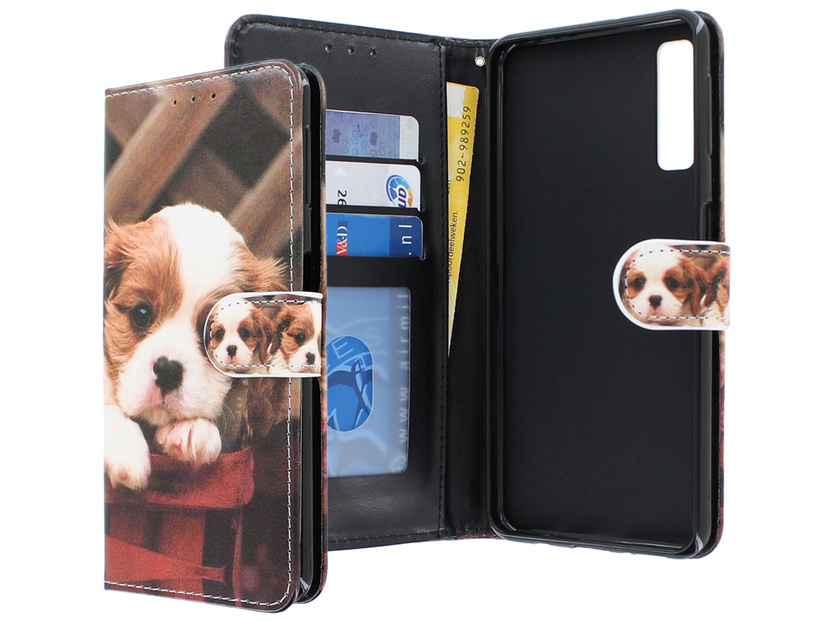 Book Case Puppy Dog - Samsung Galaxy A7 2018 hoesje