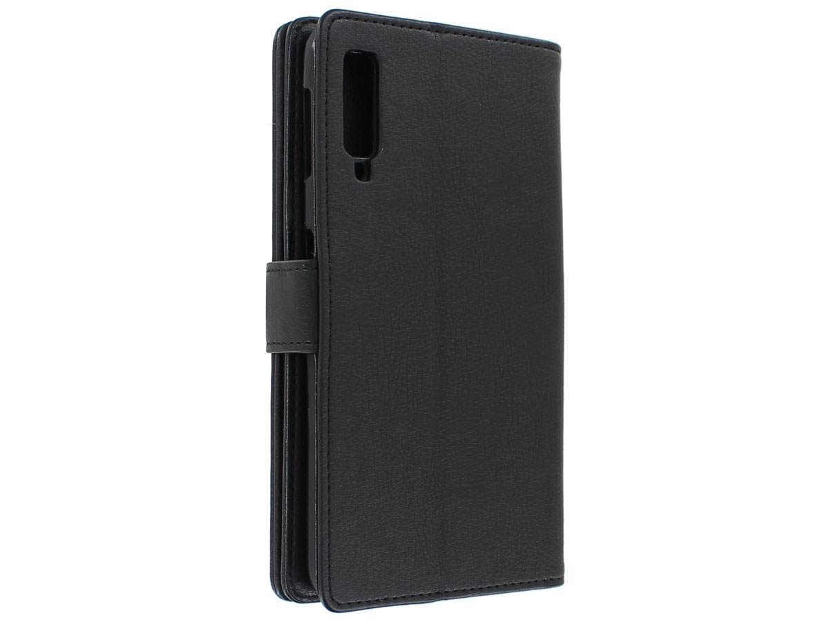 Full Wallet Case XL Zwart - Samsung Galaxy A7 2018 hoesje 