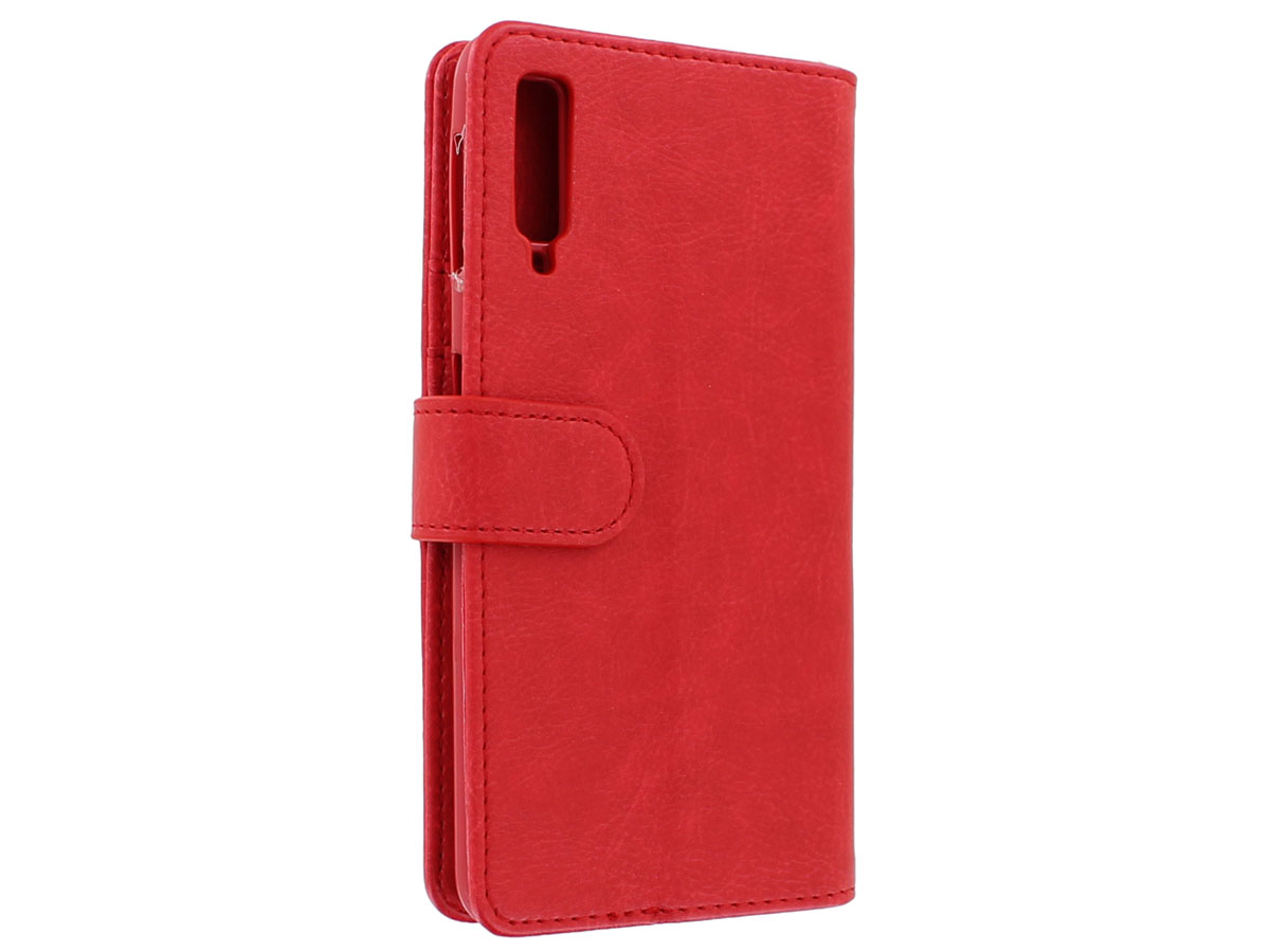 Zipper Book Case Rood - Samsung Galaxy A7 2018 hoesje