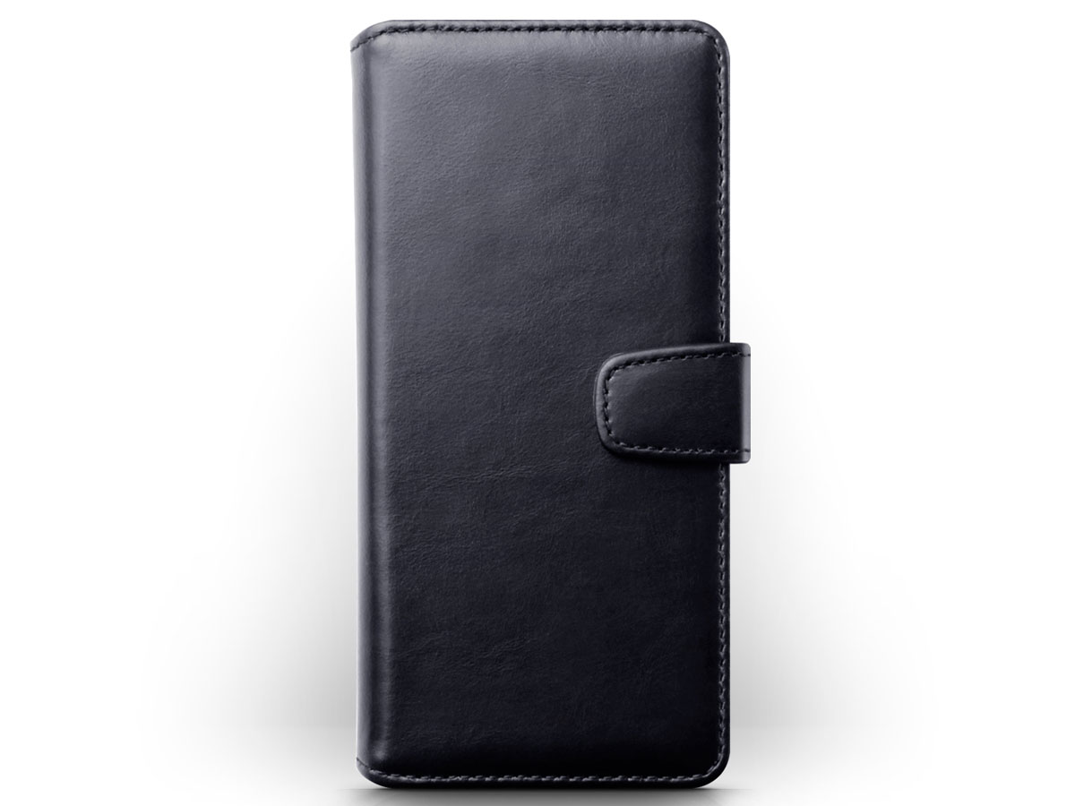 CaseBoutique Leather Wallet Zwart Leer - Galaxy A80 hoesje