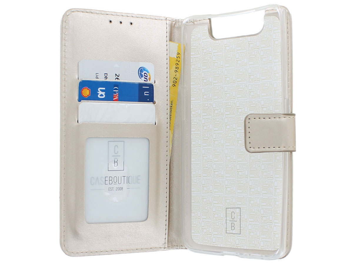 Book Case Wallet Mapje Goud - Samsung Galaxy A80 hoesje
