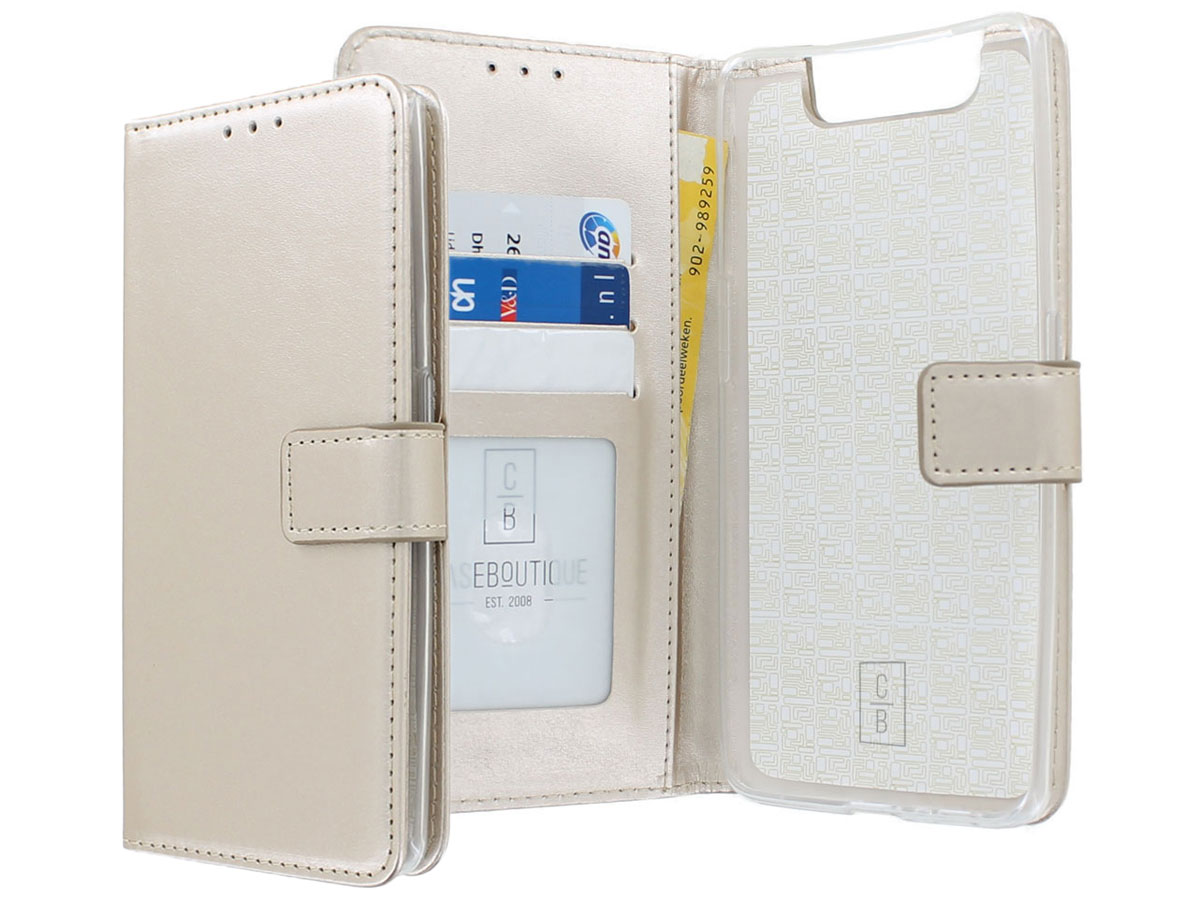 Book Case Wallet Mapje Goud - Samsung Galaxy A80 hoesje