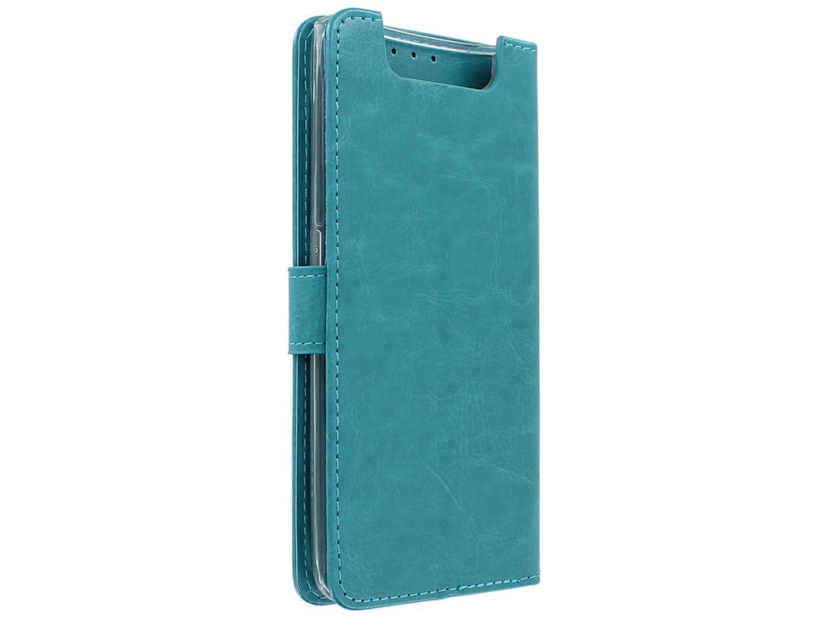 Book Case Wallet Mapje Turquoise - Samsung Galaxy A80 hoesje
