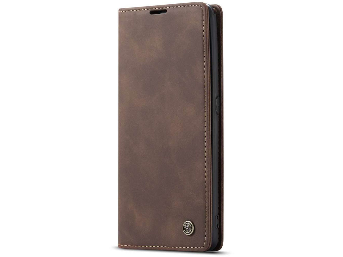 CaseMe Vintage BookCase Bruin - Samsung Galaxy A80 hoesje