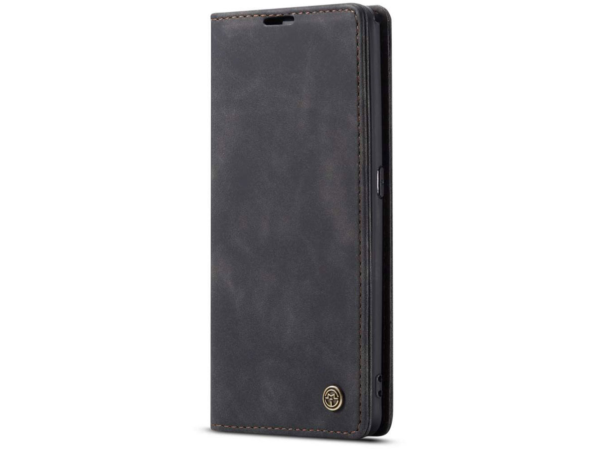 CaseMe Vintage BookCase Zwart - Samsung Galaxy A80 hoesje