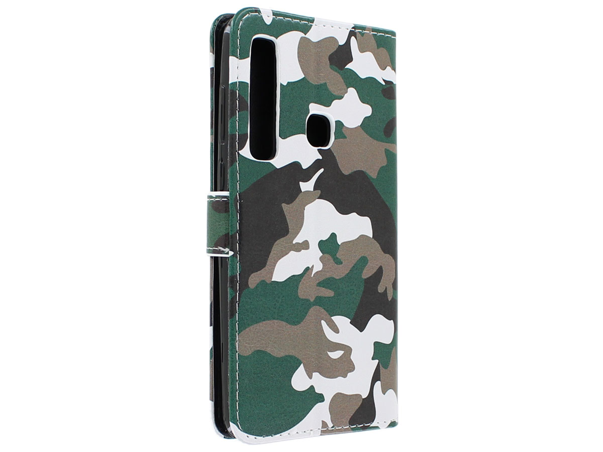Camouflage Bookcase - Samsung Galaxy A9 2018 hoesje