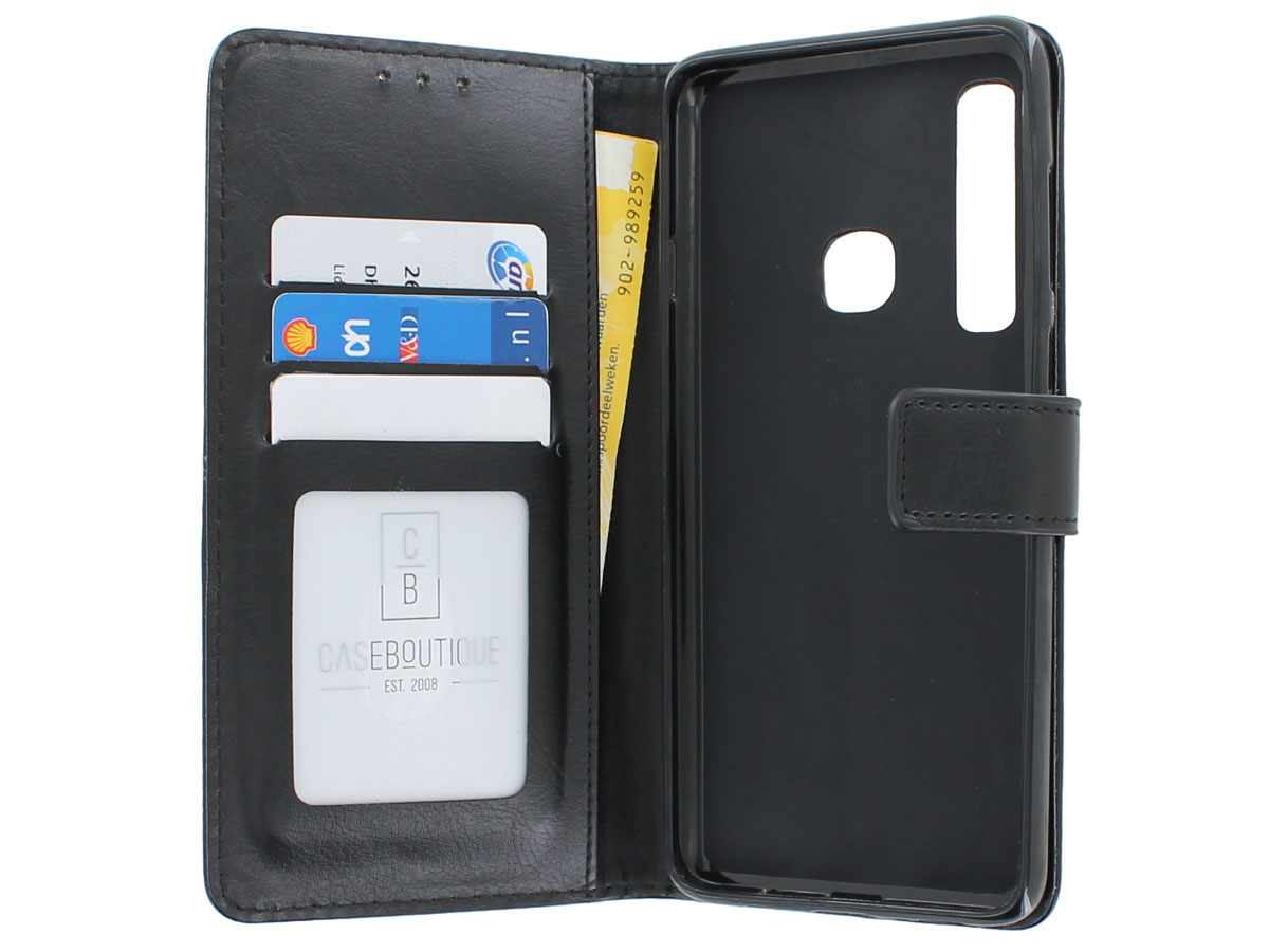 Instrument Openbaren Moreel Book Case Wallet Zwart | Samsung Galaxy A9 2018 hoesje