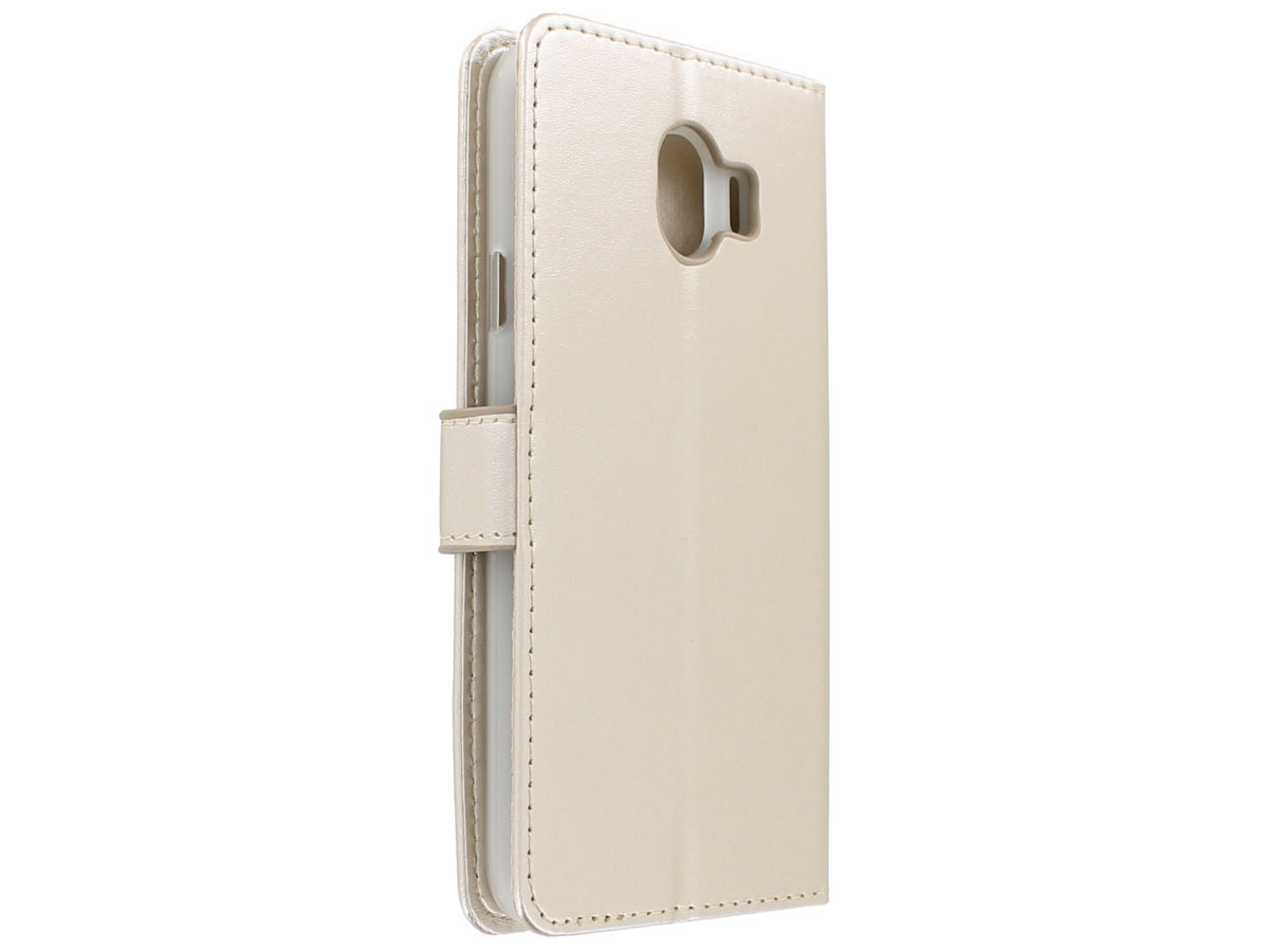 Bookcase Wallet Goud - Samsung Galaxy J4 2018 hoesje