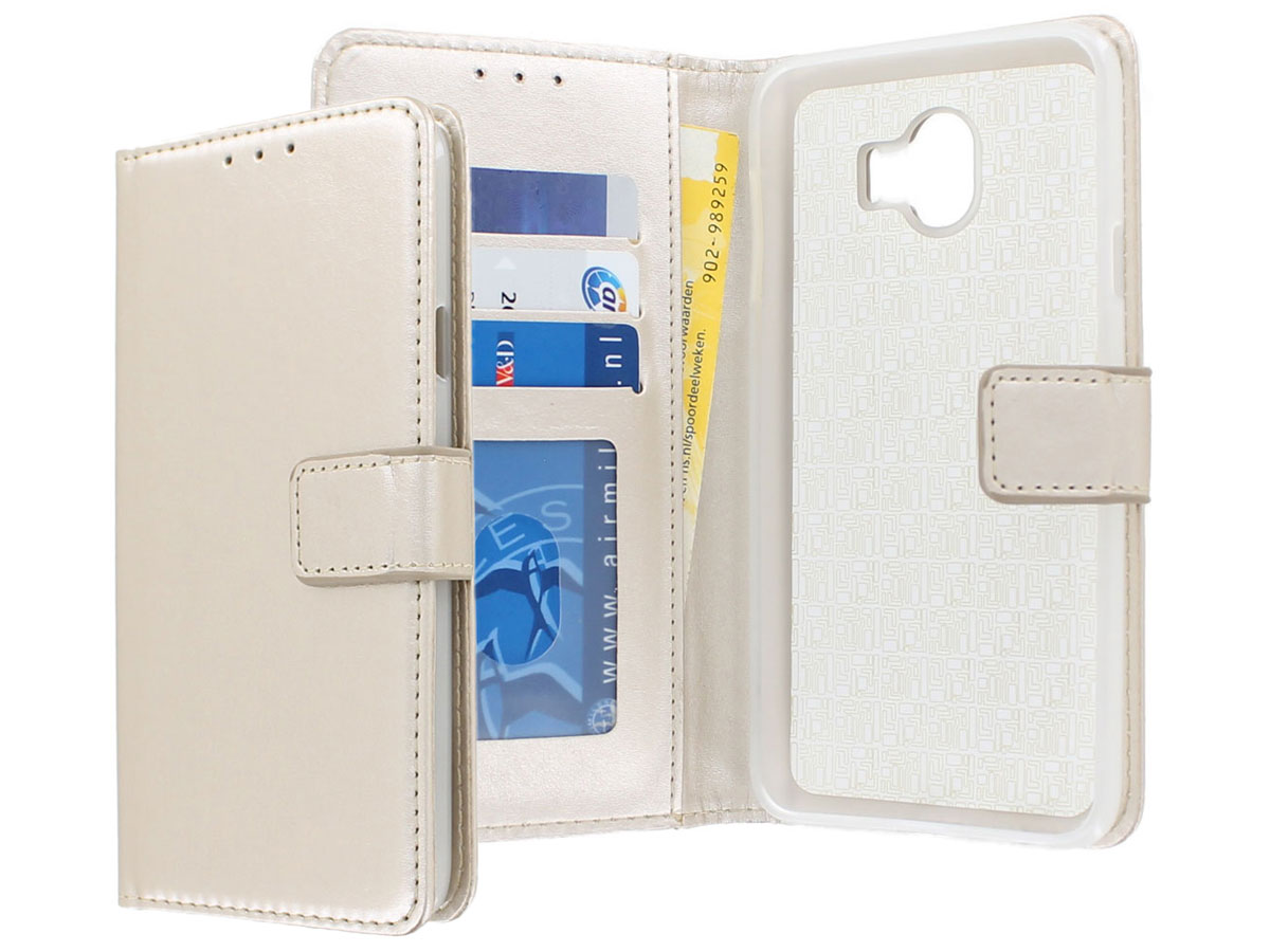 Bookcase Wallet Goud - Samsung Galaxy J4 2018 hoesje