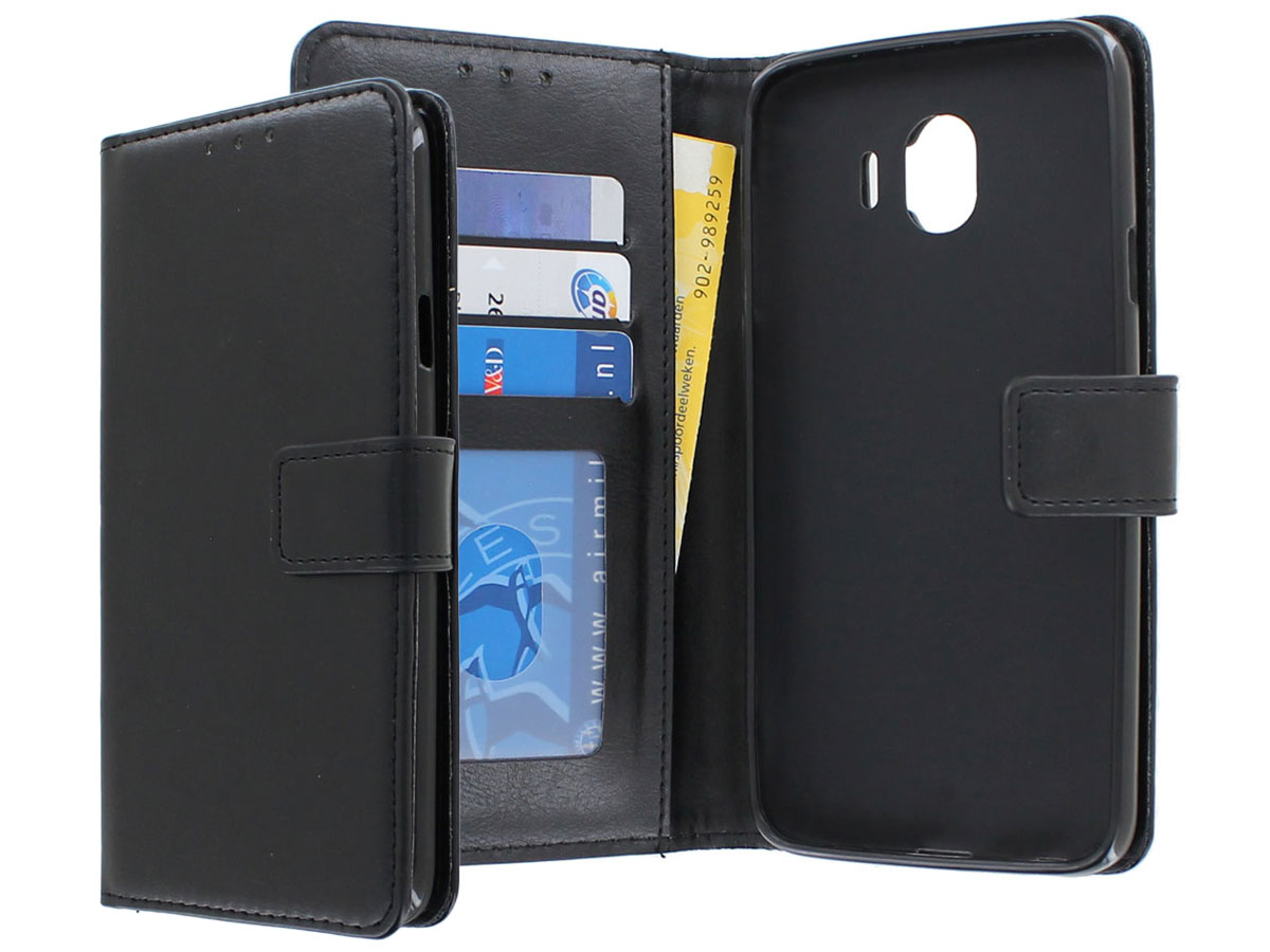 Bookcase Wallet Zwart - Samsung Galaxy J4 2018 hoesje