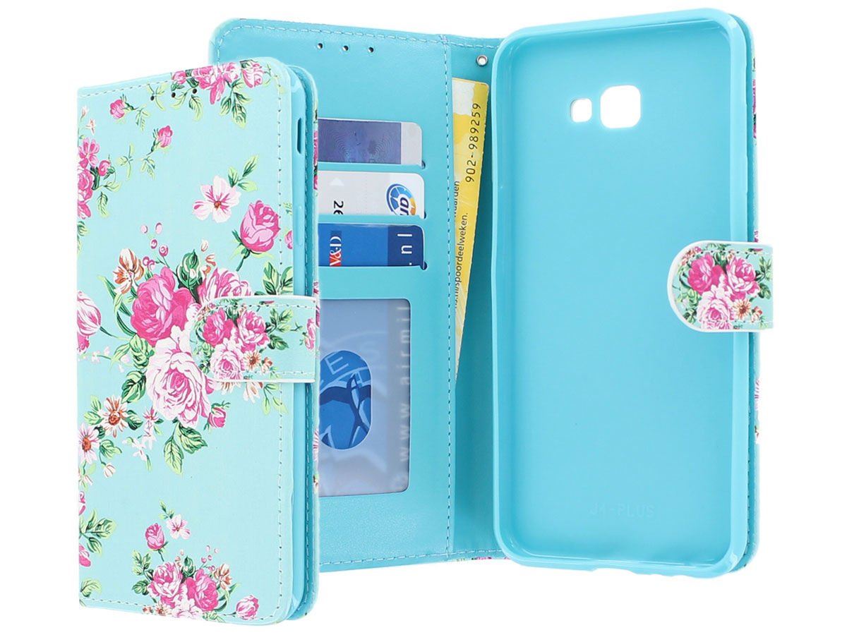 Book Case Bloemenprint - Samsung Galaxy J4 Plus hoesje