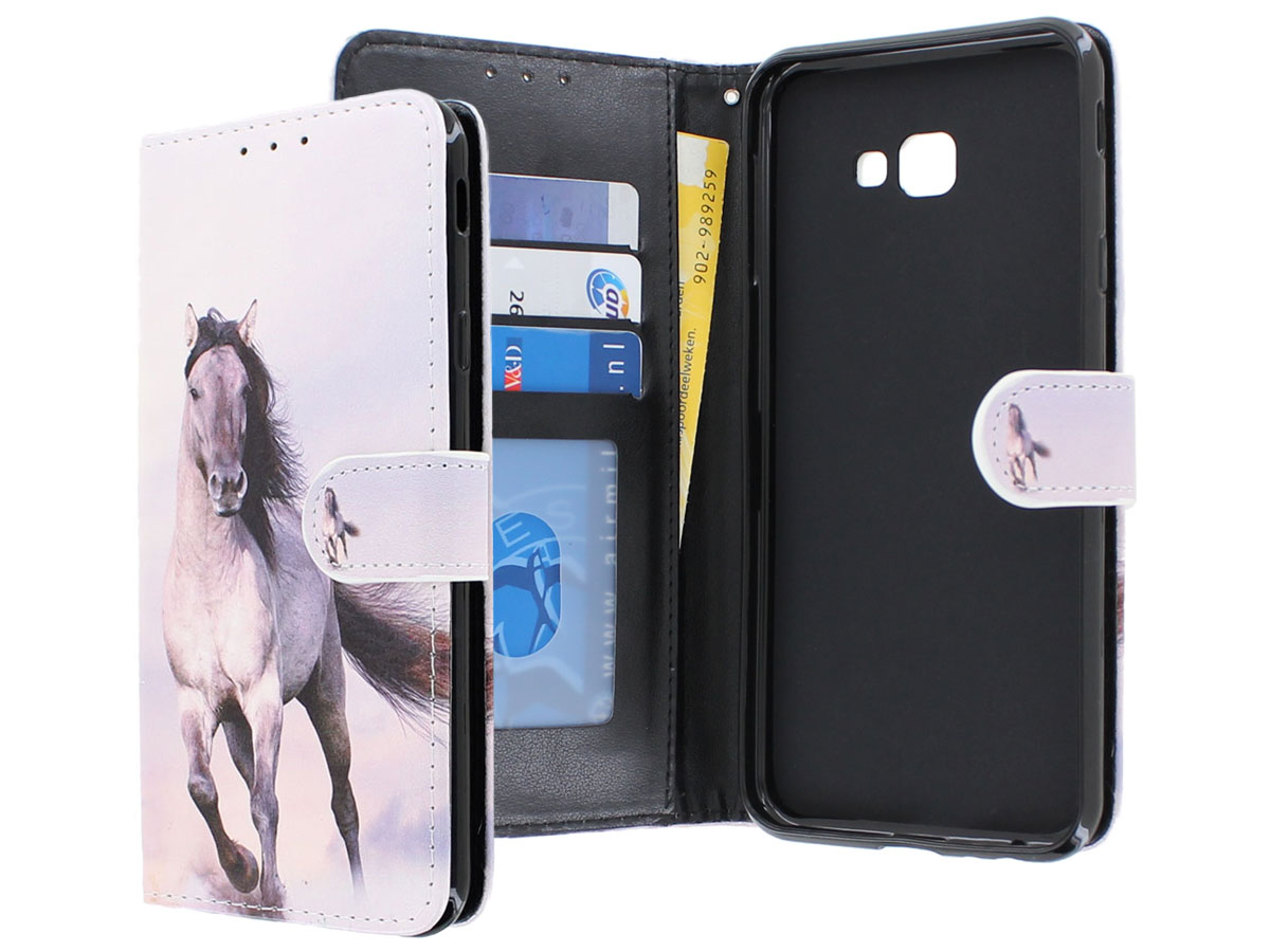 Book Case Paarden Print - Samsung Galaxy J4 Plus hoesje