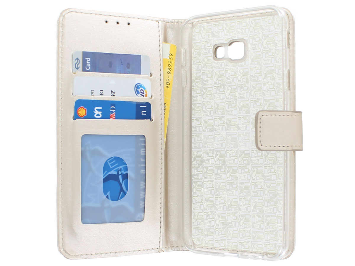 Book Case Wallet Goud - Samsung Galaxy J4 Plus hoesje
