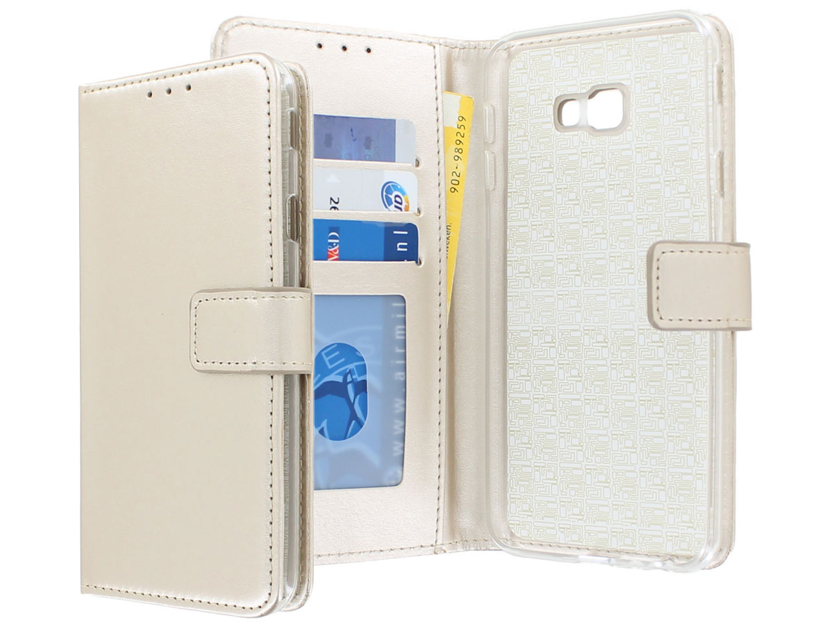 Book Case Wallet Goud - Samsung Galaxy J4 Plus hoesje