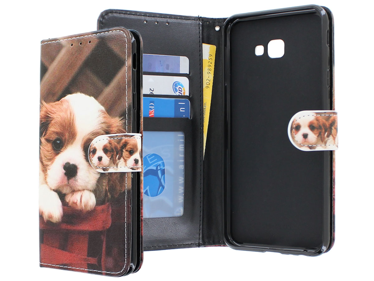 Book Case Puppy Dog - Samsung Galaxy J4 Plus hoesje