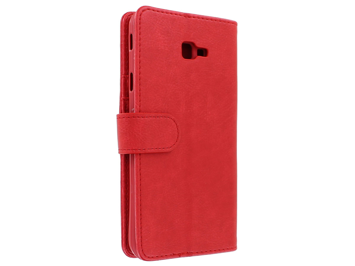 Zipper Book Case Rood - Samsung Galaxy J4 Plus hoesje
