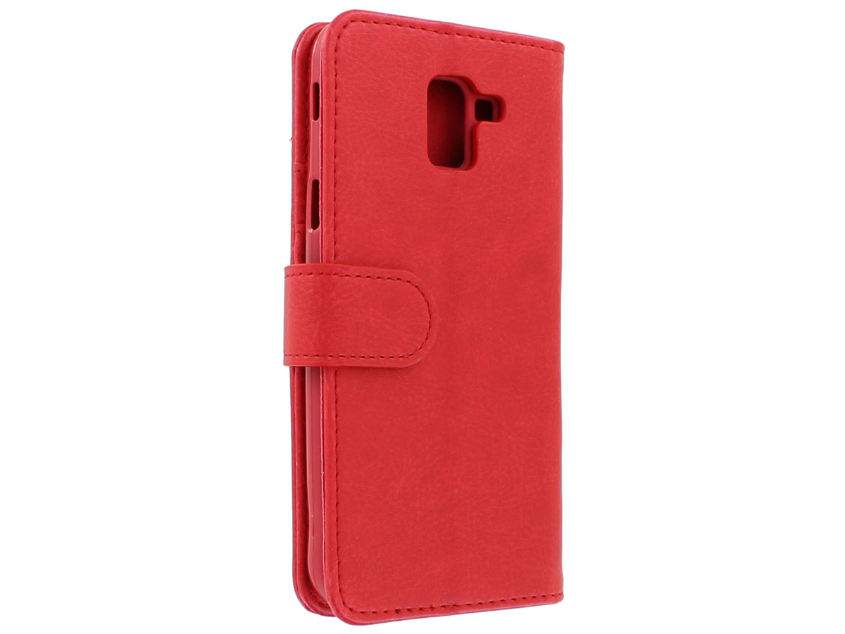 Zipper Book Case Rood - Samsung Galaxy J6 2018 hoesje