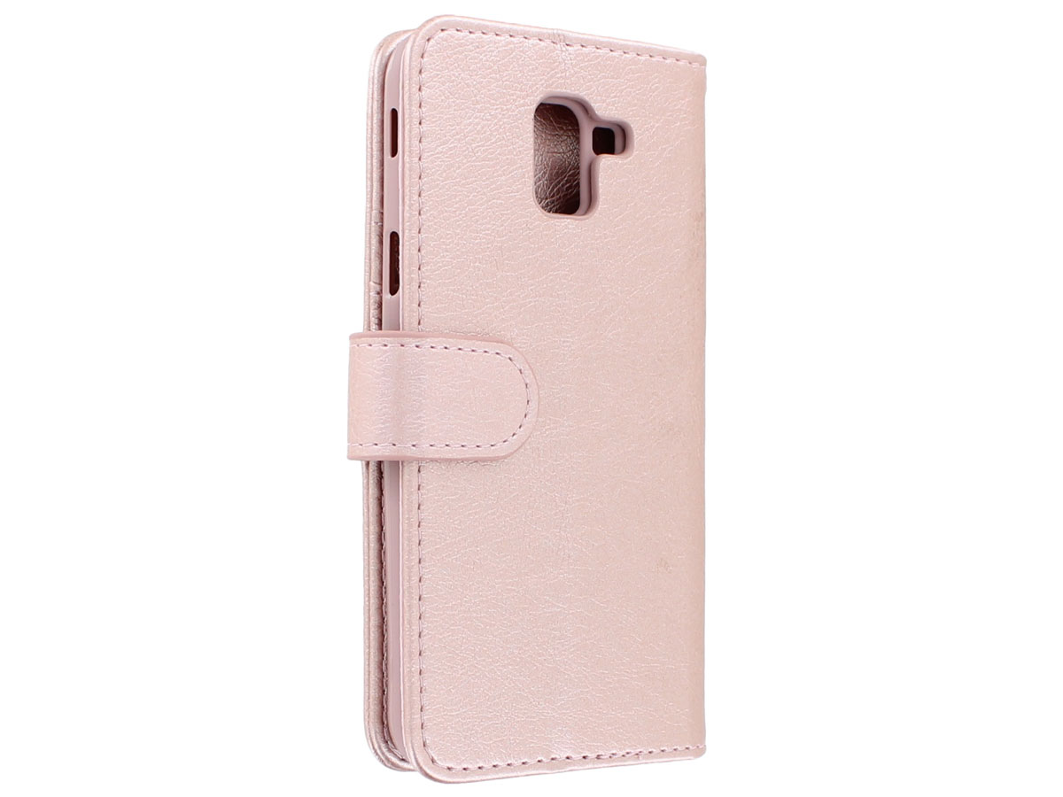 Zipper Book Case Rosé - Samsung Galaxy J6 2018 hoesje