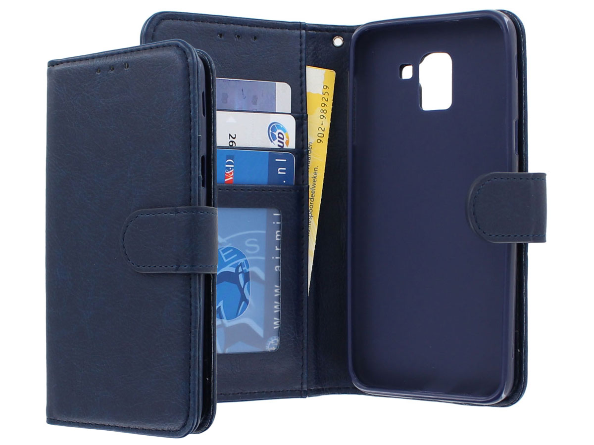 Bookcase Wallet Navy - Samsung Galaxy J6 2018 hoesje
