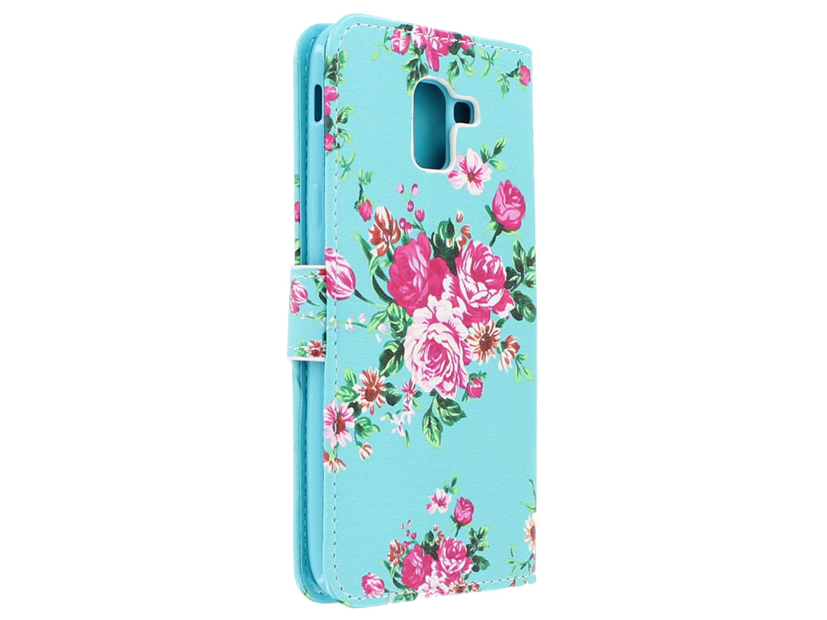 Flower Bookcase Wallet - Samsung Galaxy J6 2018 hoesje