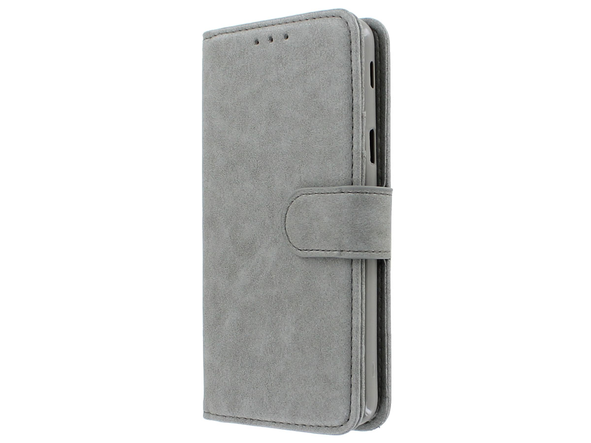 Bookcase Wallet Grijs - Samsung Galaxy J6 2018 hoesje