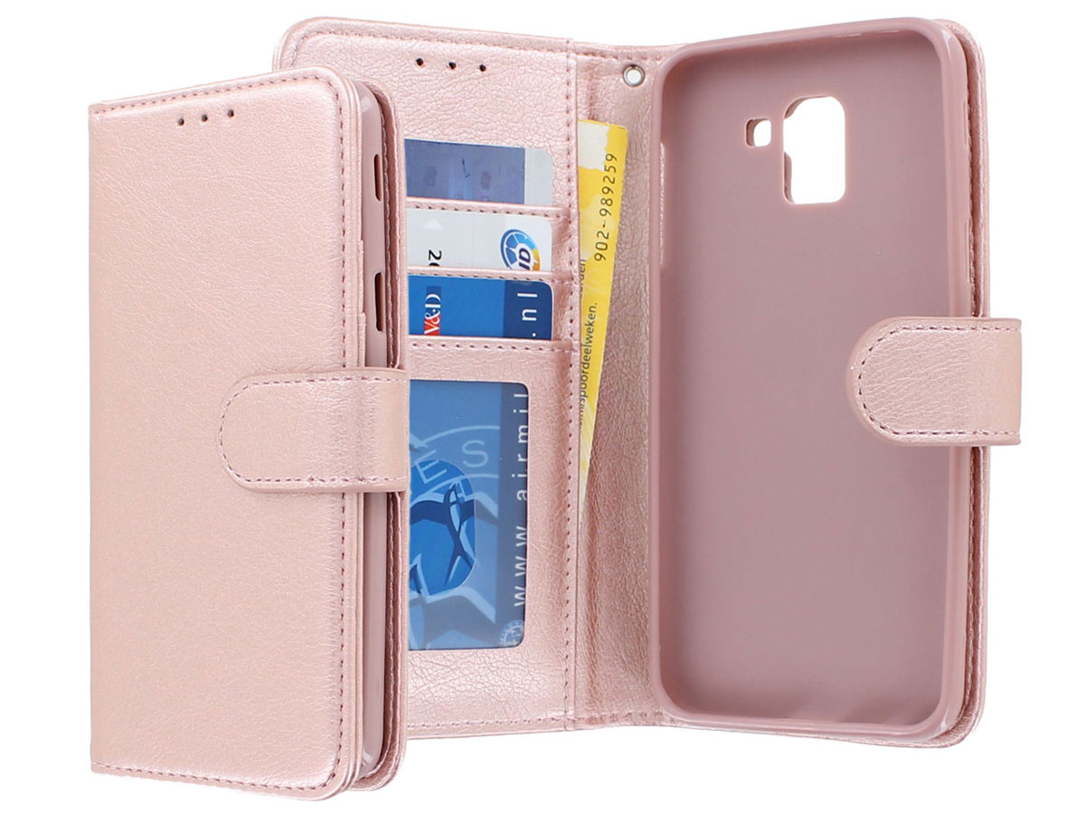 Bookcase Wallet Rose - Samsung Galaxy J6 2018 hoesje