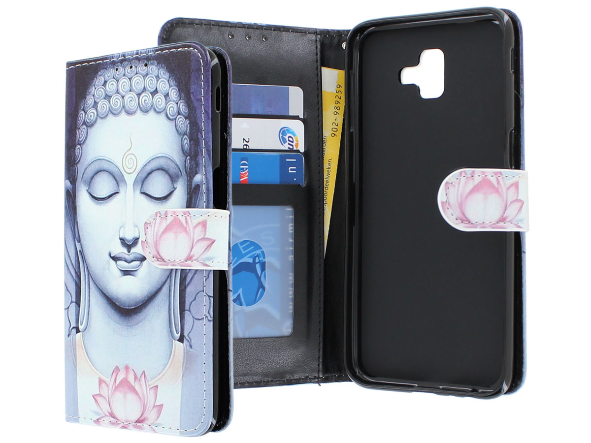 Book Case Boeddha Lily - Samsung Galaxy J6 Plus hoesje