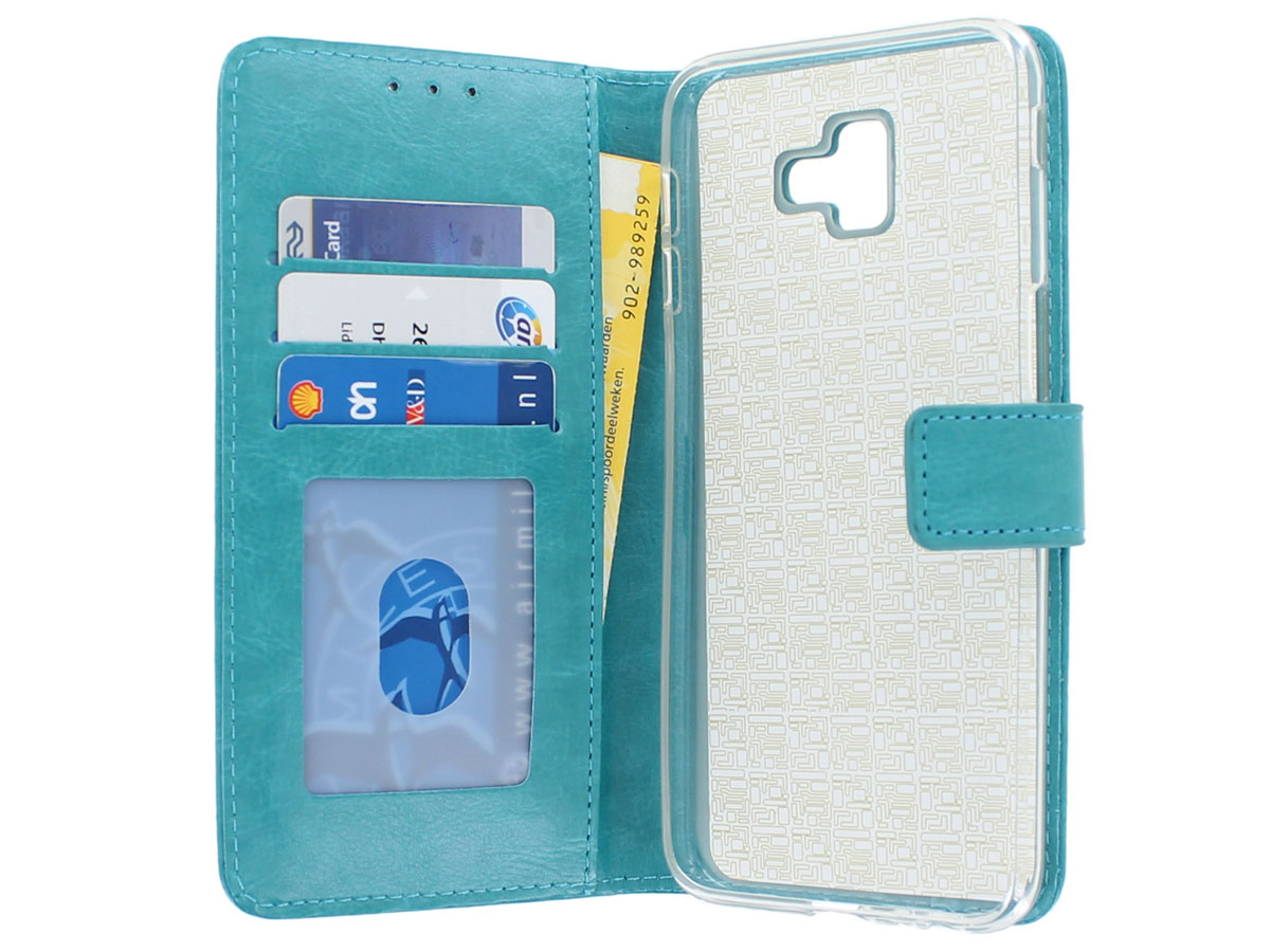 Book Case Turquoise - Samsung Galaxy J6 Plus hoesje