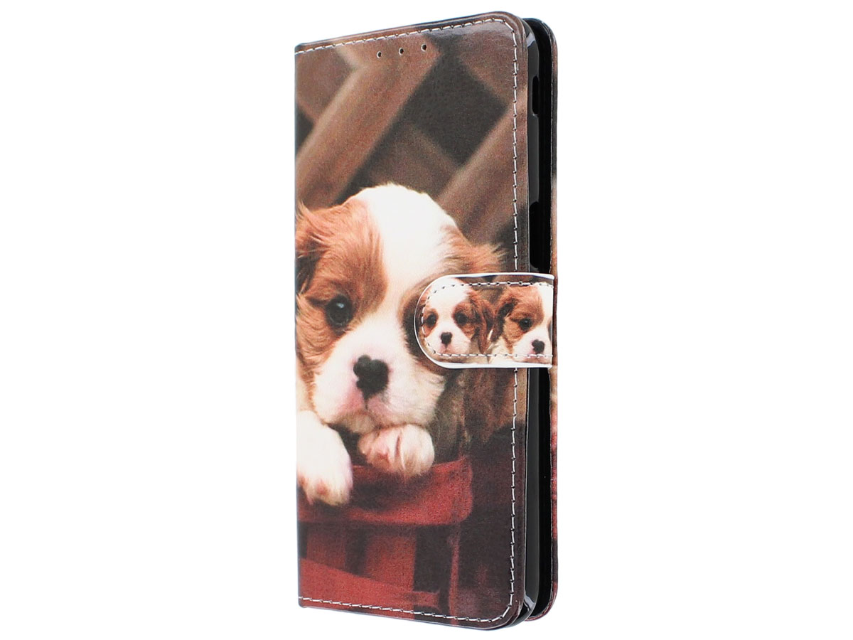 Book Case Puppy Hondje - Samsung Galaxy J6 Plus hoesje