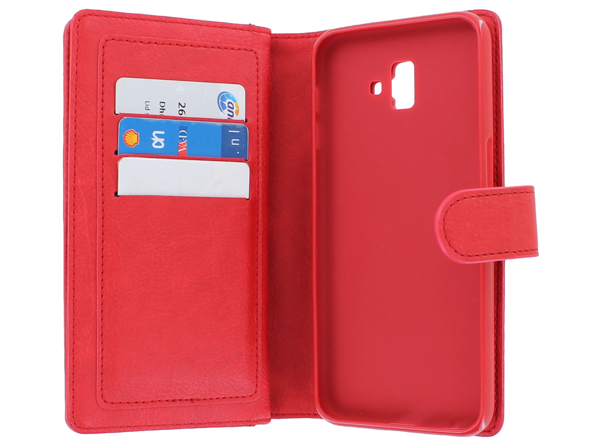 Full Wallet Case XL Rood - Samsung Galaxy J6+ 2018 hoesje 